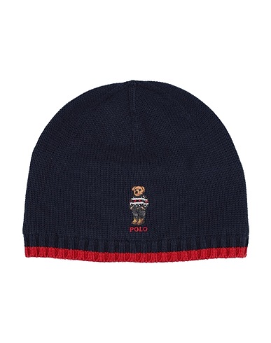 POLO RALPH LAUREN Hat Polo Bear Cotton Beanie
 Midnight blue 100% Cotton