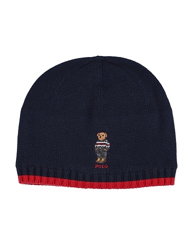 POLO RALPH LAUREN Καπέλο Polo Bear Cotton Beanie
 Σκούρο μπλε της νύχτας 100% Βαμβάκι