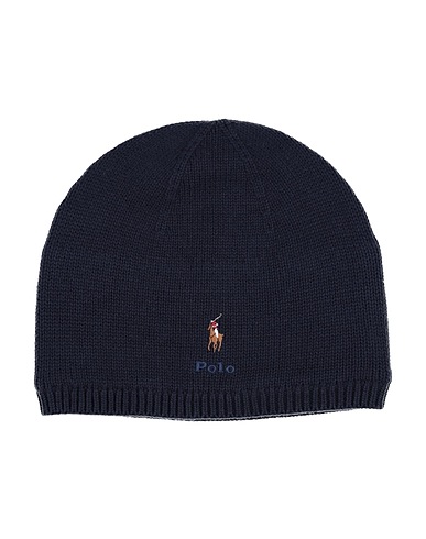 POLO RALPH LAUREN Cappello Polo Pony Cotton Beanie
 Blu notte 100% Cotone
