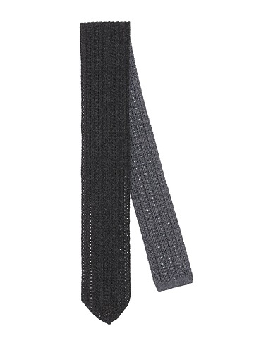 ZEGNA Ties and bow ties Charcoal 50% Wool, 50% Silk