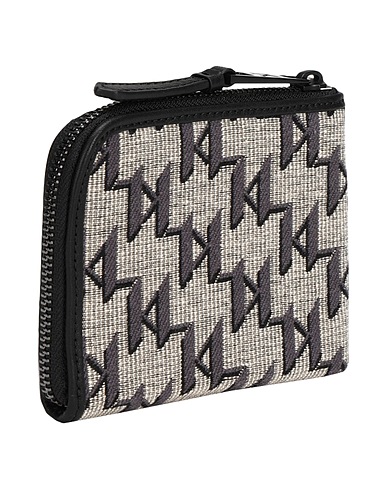 KARL LAGERFELD Wallet K/Monogram Jkrd Zip Wlt
 Ivory 58% Cotton, 25% Bovine leather, 17% Polyester