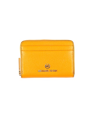 MICHAEL MICHAEL KORS Portafoglio SM ZA COIN CARD CASE Giallo ocra 100% Pelle di bovino