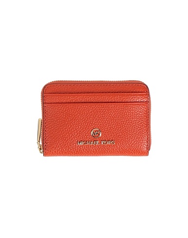 MICHAEL MICHAEL KORS Wallet SM ZA COIN CARD CASE Rust 100% Bovine leather