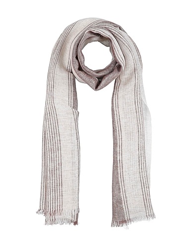 BRUNELLO CUCINELLI Scarves and foulards Ivory 68% Linen, 21% Polyester, 6% Metallic fiber, 5% Polyamide