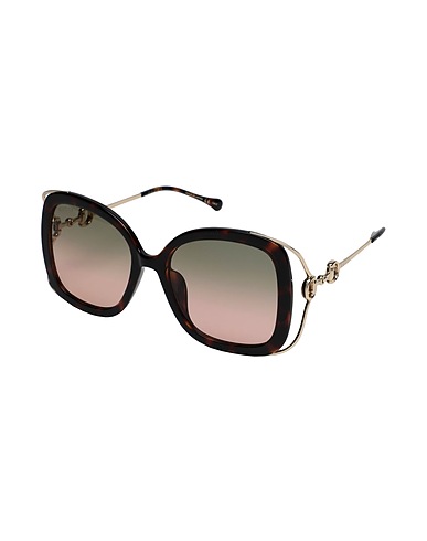 GUCCI Солнцезащитные очки GG1021S-001 56 Sunglass WOMAN INJECTION
 Тёмно-коричневый Ацетат