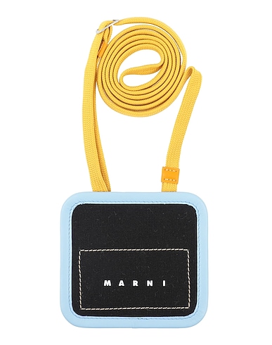 MARNI Document holder Black 60% Cotton, 20% Bovine leather, 15% Polyester, 5% Brass