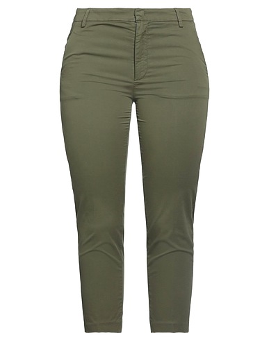 DONDUP Casual pants Military green 96% Cotton, 4% Elastane