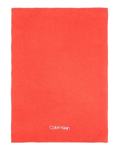 CALVIN KLEIN Scarves and foulards ESSENTIAL KNIT SCARF
 Orange 35% Polyamide, 30% Wool, 30% Viscose, 5% Cashmere