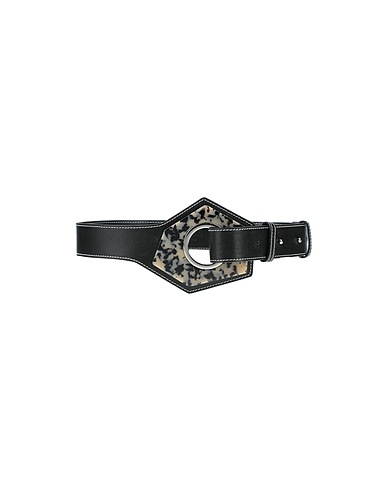 GANNI Belts Black Soft Leather