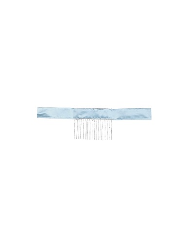 LES INCONNUS High-waist belt Sky blue 100% Silk