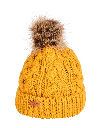 BARBOUR Hat Barbour Penshaw Cable Beanie
 Yellow 100% Acrylic