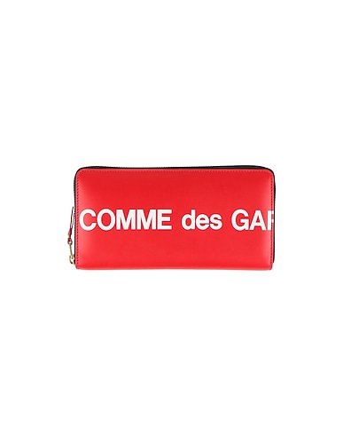 COMME des GARÇONS Wallet Red 100% Bovine leather