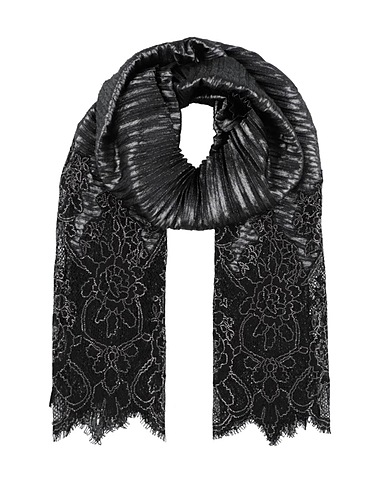 VALENTINO GARAVANI Scarves and foulards Black 50% Viscose, 20% Wool, 15% Silk, 15% Metallic fiber, Cotton