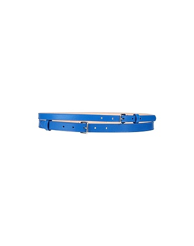 MCQUEEN Regular belt Bright blue Leather