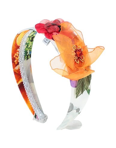 DOLCE&GABBANA Hair accessory White 100% Cotton, Silk, Viscose, Plastic