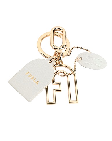 FURLA Key ring VENUS KEYRING ARCH
 White 50% Metal, 50% Soft Leather