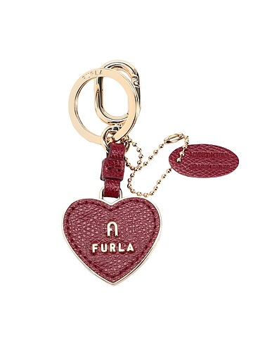 FURLA Schlüsselanhänger FURLA MAGNOLIA KEYRING HEART - METALLO+ARES
 Bordeaux 80% Metall, 20% Leder