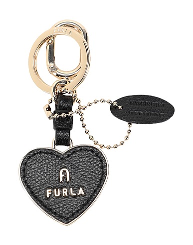 FURLA Key ring FURLA MAGNOLIA KEYRING HEART - METALLO+ARES
 Black 80% Metal, 20% Soft Leather
