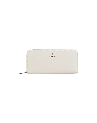 FURLA 財布 FURLA MAGNOLIA XL ZIP AROUND SLIM - VITELLO MILOS
 ライトグレー 牛革（カーフ） 100%