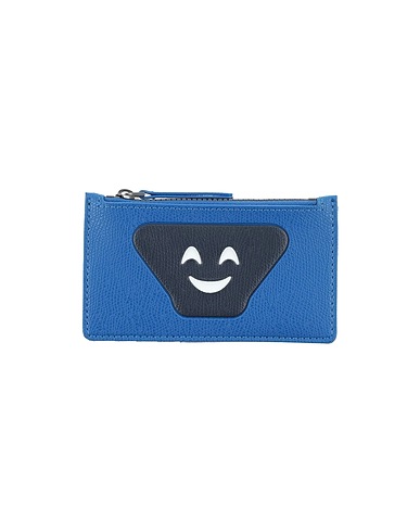 EMPORIO ARMANI Document holder Bright blue 100% Polyester, PVC - Polyvinyl chloride