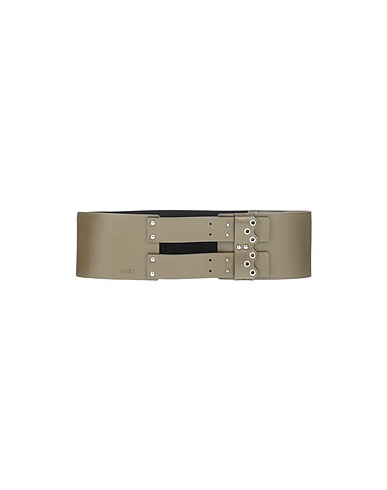 LIU •JO Cintura Alta Verde militare 100% Poliuretano, Viscosa, Elastan, Ferro, Ottone