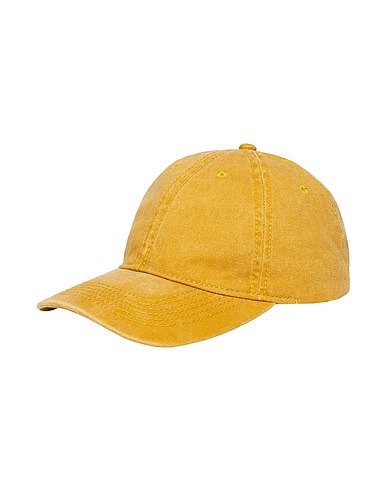 8 by YOOX Hat VINTAGE WASH BASEBALL CAPE
 Marigold 100% Cotton