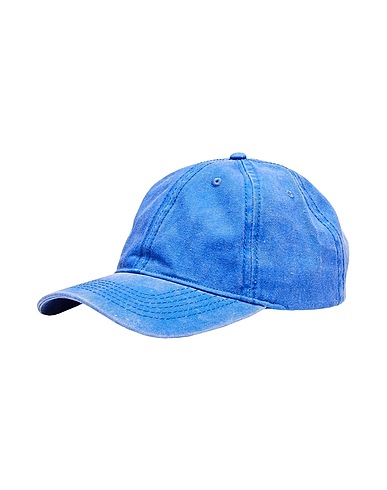 8 by YOOX Sombrero VINTAGE WASH BASEBALL CAPE
 Azul eléctrico 100% Algodón