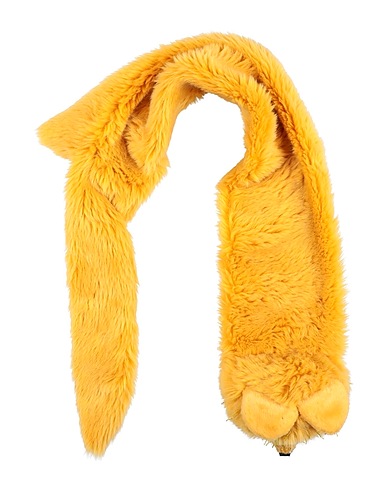 MOSCHINO Scarves and foulards Yellow 51% Cotton, 49% Acrylic