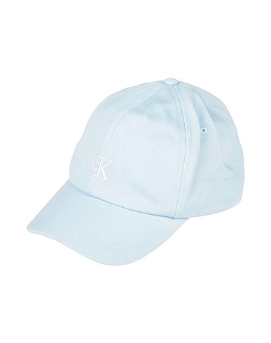 CALVIN KLEIN JEANS Hat Sky blue 100% Organic cotton