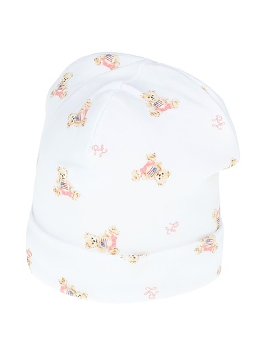 POLO RALPH LAUREN Hat Polo Bear Cotton Hat
 White 100% Cotton