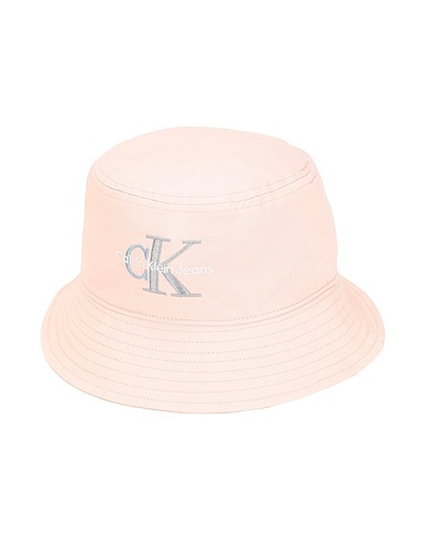 CALVIN KLEIN JEANS Hat DOUBLE EMBROIDERY BUCKET HAT
 Light pink 100% Organic cotton