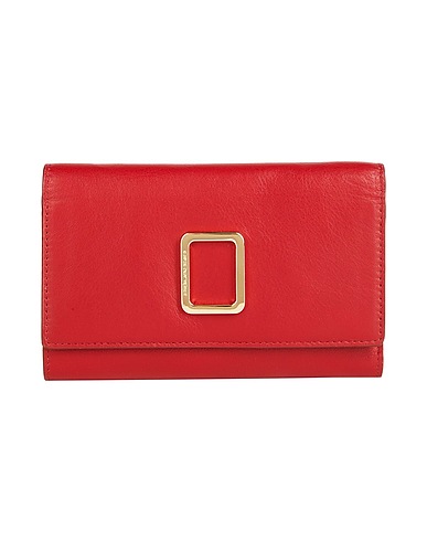 PIQUADRO Wallet Brick red Bovine leather