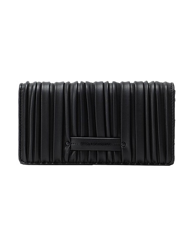 KARL LAGERFELD Wallet K/KUSHION CONT FLAP WLT
 Black 100% Polyurethane