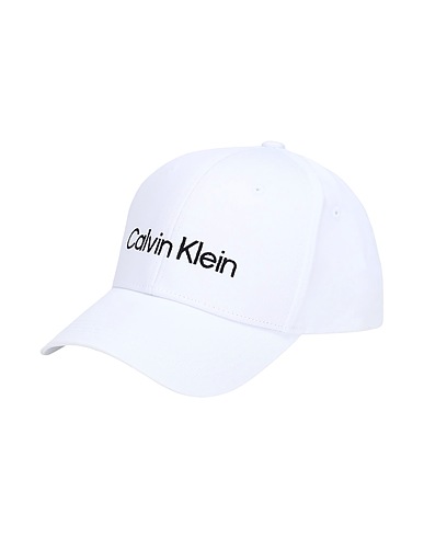CALVIN KLEIN Hat White 100% Organic cotton