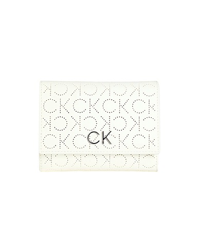 CALVIN KLEIN Brieftasche Weiß 51% Polyester, 49% Polyurethan
