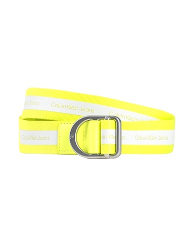 CALVIN KLEIN JEANS Belts Lime green 100% Polyester