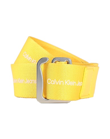CALVIN KLEIN JEANS Fabric belt Yellow 100% Polyester