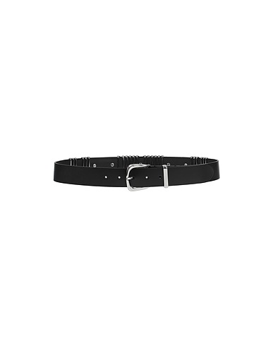 DIESEL Leather belt Black Soft Leather, Zamak