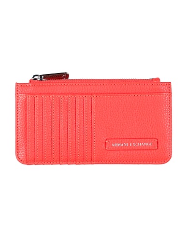ARMANI EXCHANGE Small Leather Goods Tomato red Leather