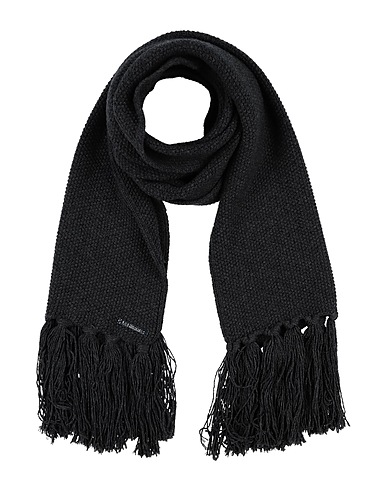 LES HOMMES Scarves and foulards Charcoal 100% Virgin Wool