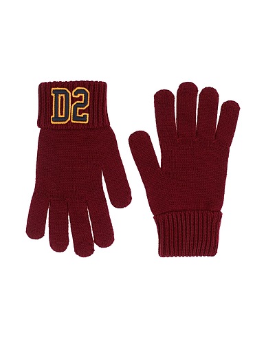 DSQUARED2 Guanti Bordeaux 55% Lana, 45% Cotone