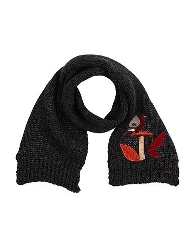 DOLCE&GABBANA Scarves and foulards Charcoal 50% Alpaca wool, 50% Wool, Polyester, Viscose, Cotton