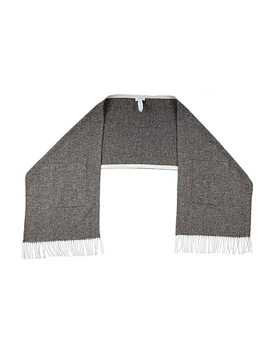 SOLOTRE Scarves and foulards Dark brown 63% Wool, 20% Acrylic, 14% Polyester, 3% Other Fibres