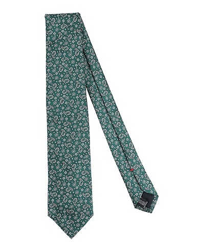 FIORIO Ties and bow ties Emerald green 100% Silk