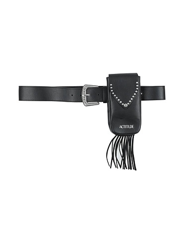 ACTITUDE by TWINSET Belt Bags Black 100% Polyurethane