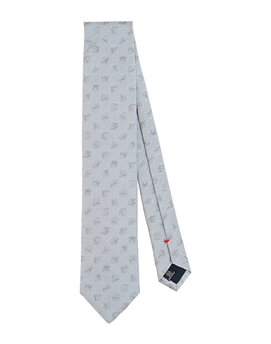 FIORIO Ties and bow ties Light grey 100% Silk