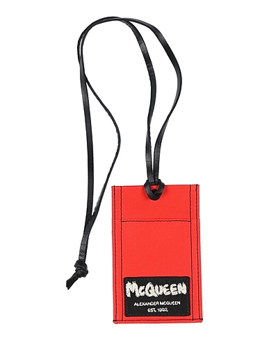 MCQUEEN Small Leather Goods Rust Textile fibers