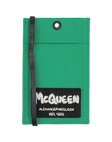 MCQUEEN PICCOLA PELLETTERIA Verde Fibre tessili