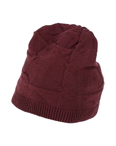 MANUELL & FRANK Hat Burgundy 40% Wool, 32% Polyamide, 25% Acrylic, 3% Elastane