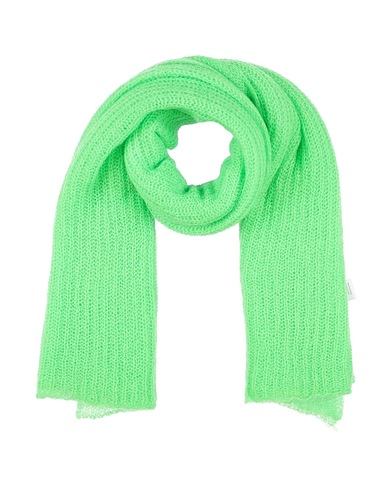 PINK MEMORIES Scarves and foulards Lime green 36% Acrylic, 30% Mohair wool, 30% Polyamide, 4% Wool